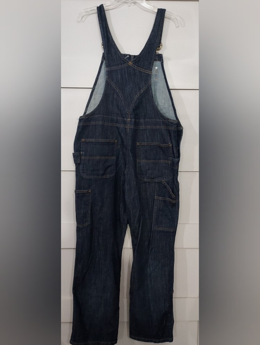 NWOT Carhartt Women's Brewster Double-Front Bib Overall Blue Large - Picture 2 of 8
